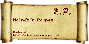 Molnár Poppea névjegykártya
